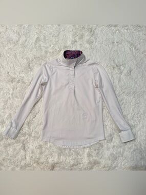 Child’s Small White Essex Classics Long Sleeve Horseback Riding Show Shirt